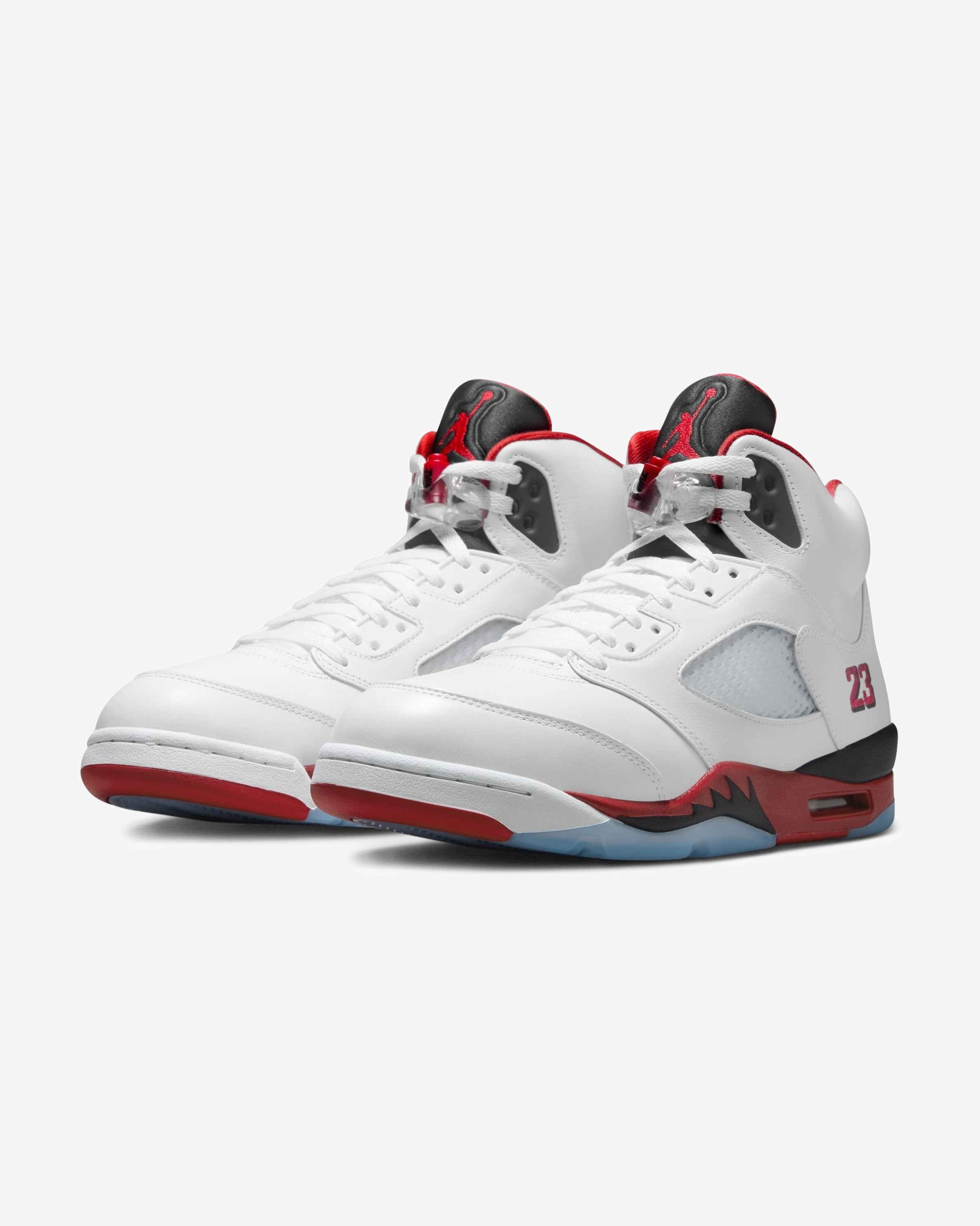 JORDAN AJ 5 RETRO - WHITE/ FIRERED/ BLACK