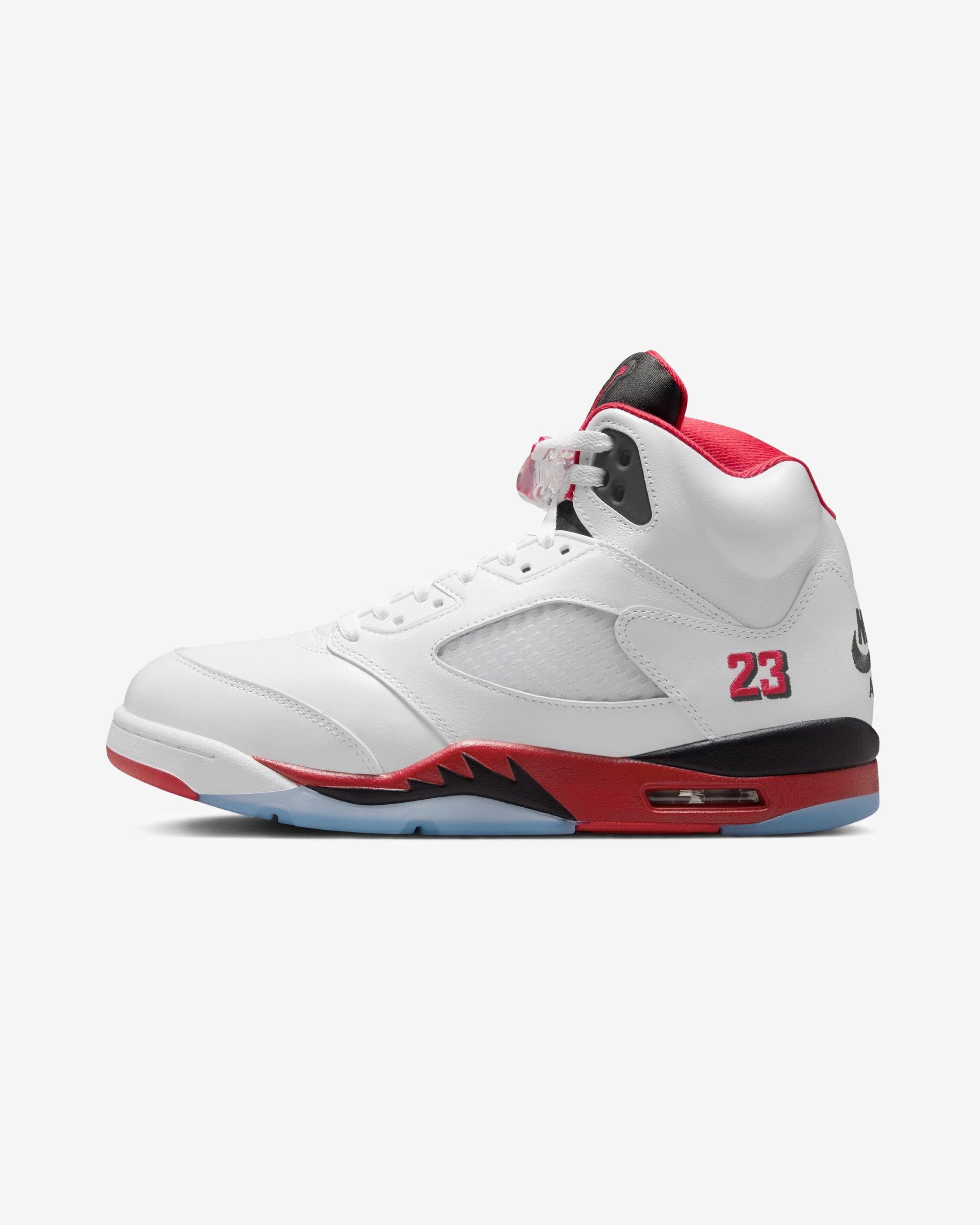 JORDAN AJ 5 RETRO - WHITE/ FIRERED/ BLACK