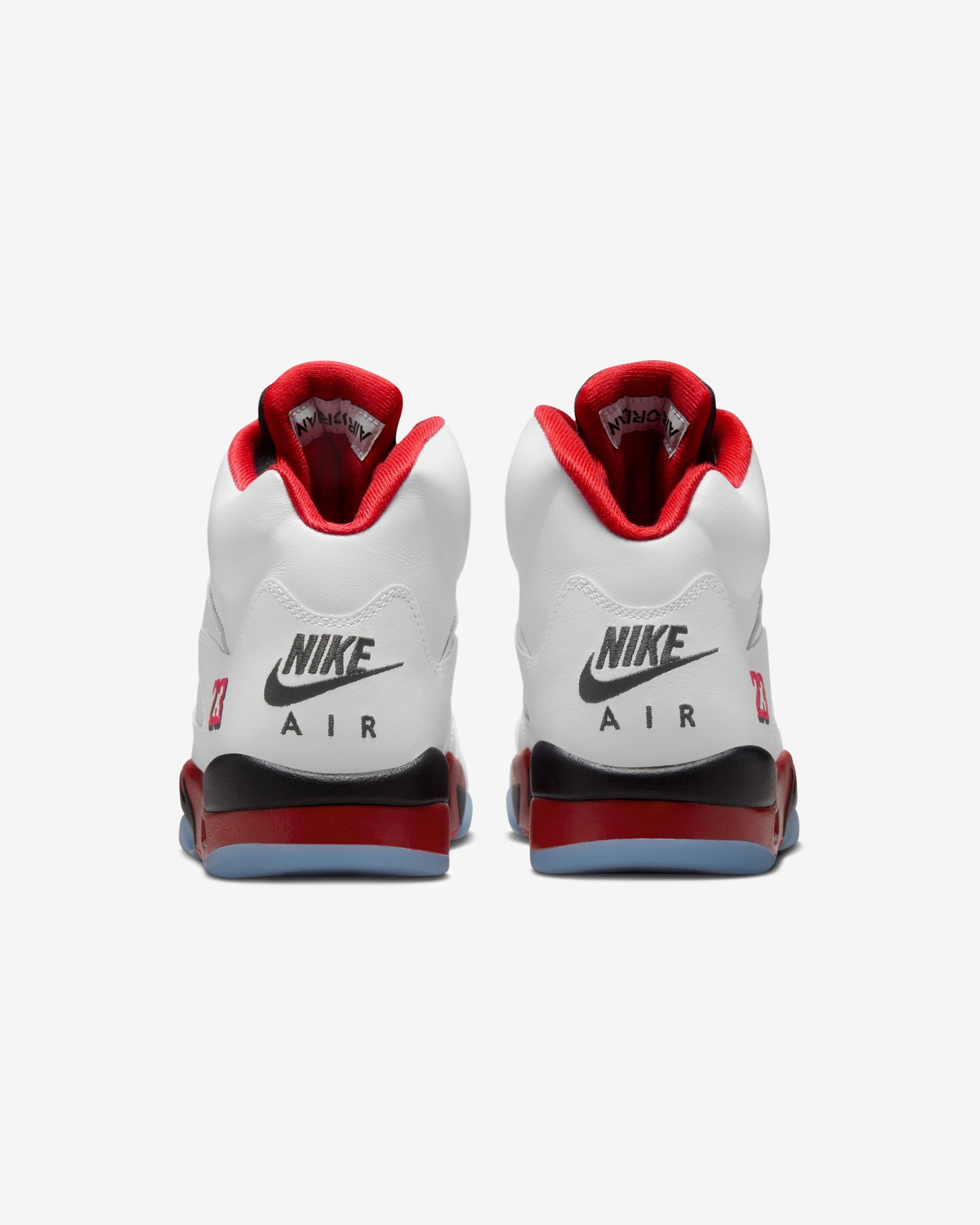 JORDAN AJ 5 RETRO - WHITE/ FIRERED/ BLACK