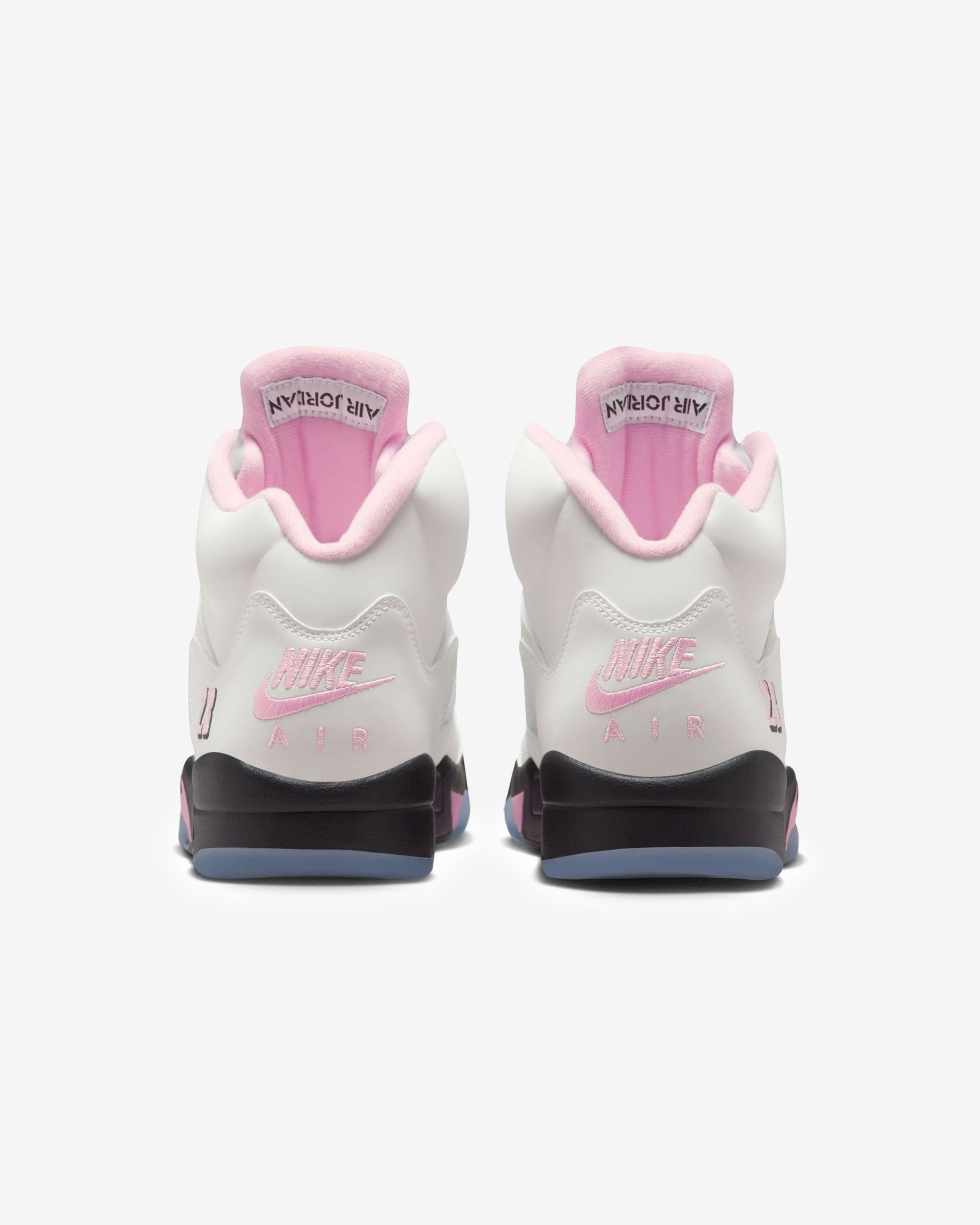 JORDAN AJ 5 RETRO - WHITE/ MEDSOFTPINK