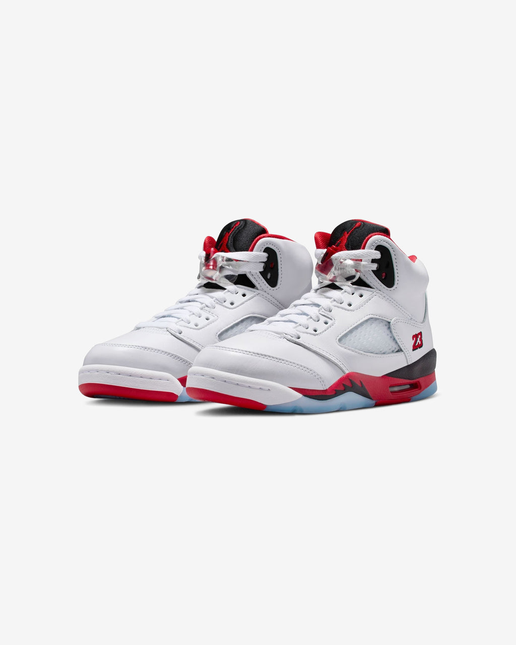 JORDAN GS AJ 5 RETRO - WHITE/ FIRERED/ BLACK - JORDAN GS AJ 5 RETRO - WHITE/ FIRERED/ BLACK