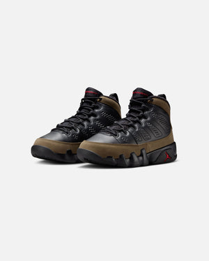 JORDAN GS AJ 9 RETRO - BLACK/ TRUERED/ LIGHTOLIVE