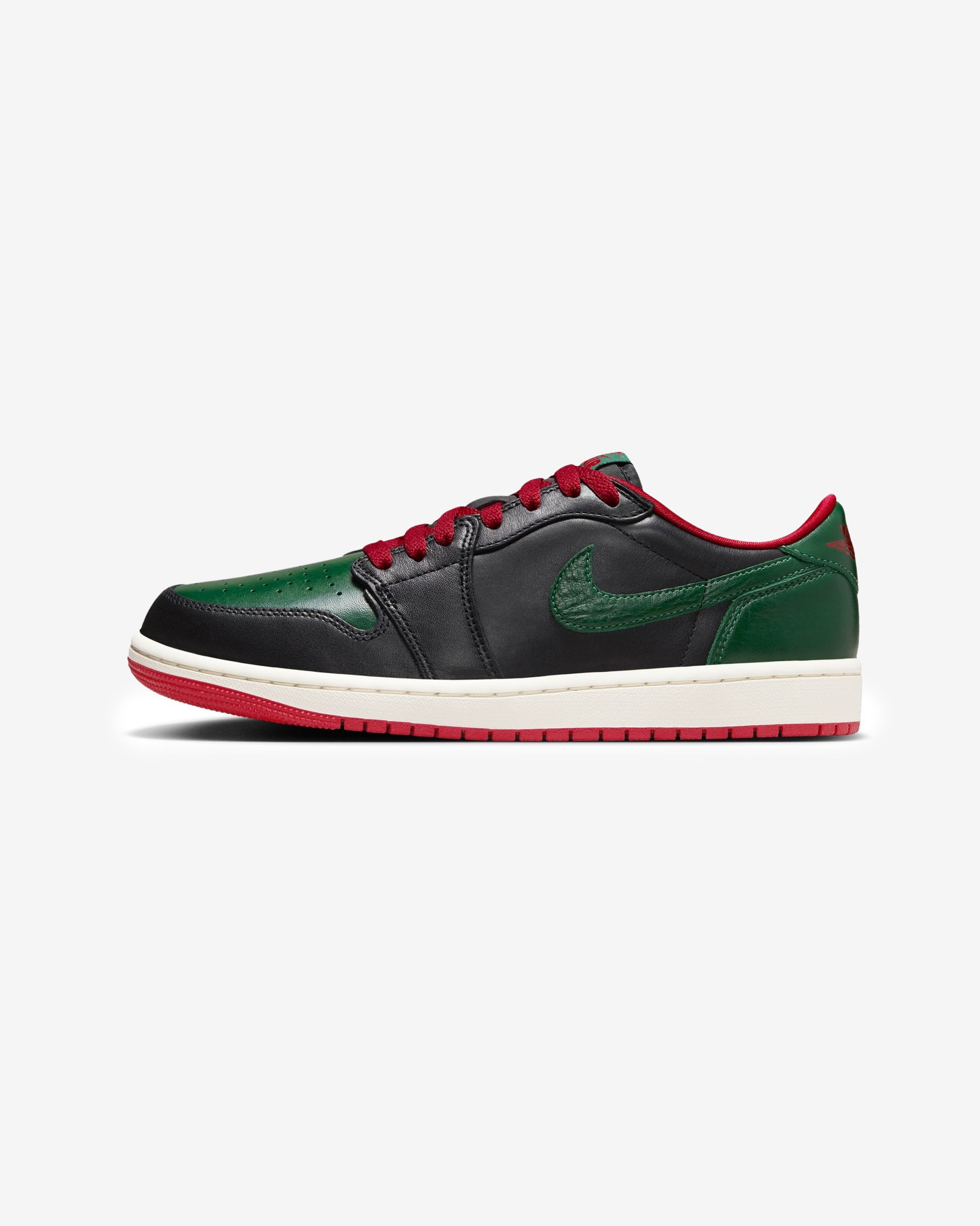 JORDAN WOMEN'S AJ 1 LOW OG - BLACK/ GORGEGREEN