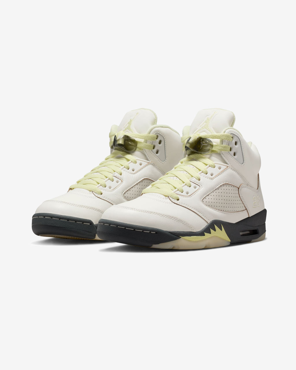 JORDAN WOMEN'S AJ 5 RETRO - SAIL/ LUMINOUSGREEN - JORDAN WOMEN'S AJ 5 RETRO - SAIL/ LUMINOUSGREEN