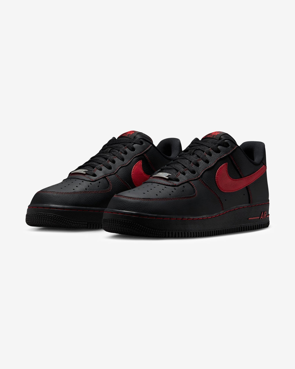 NIKE AIR FORCE 1 '07 LV8 - BLACK/ UNIVERSITYRED - NIKE AIR FORCE 1 '07 LV8 - BLACK/ UNIVERSITYRED