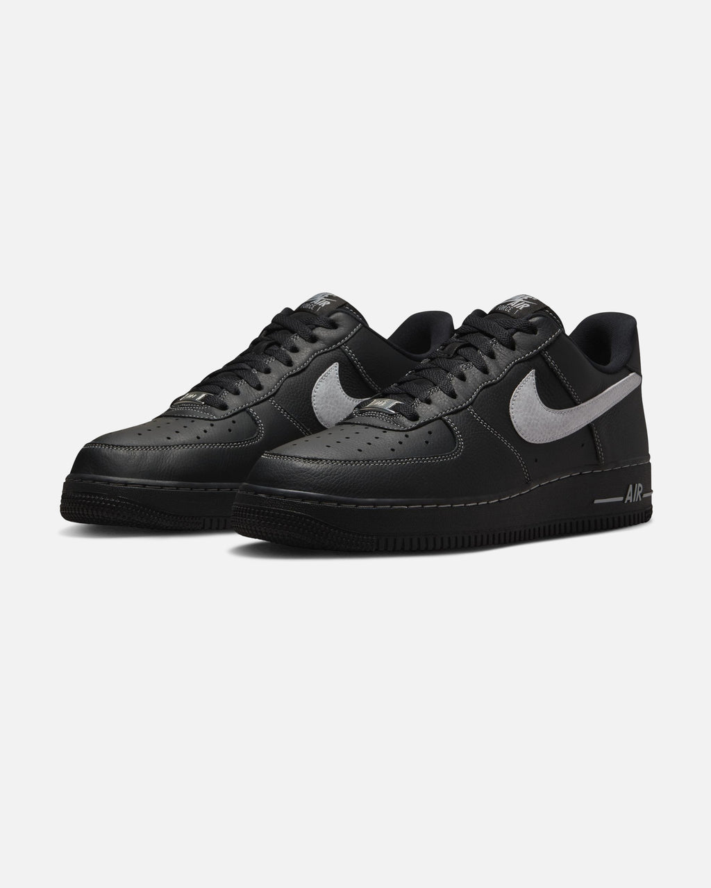 NIKE AIR FORCE 1 '07 LV8 - BLACK/ WOLFGREY - NIKE AIR FORCE 1 '07 LV8 - BLACK/ WOLFGREY