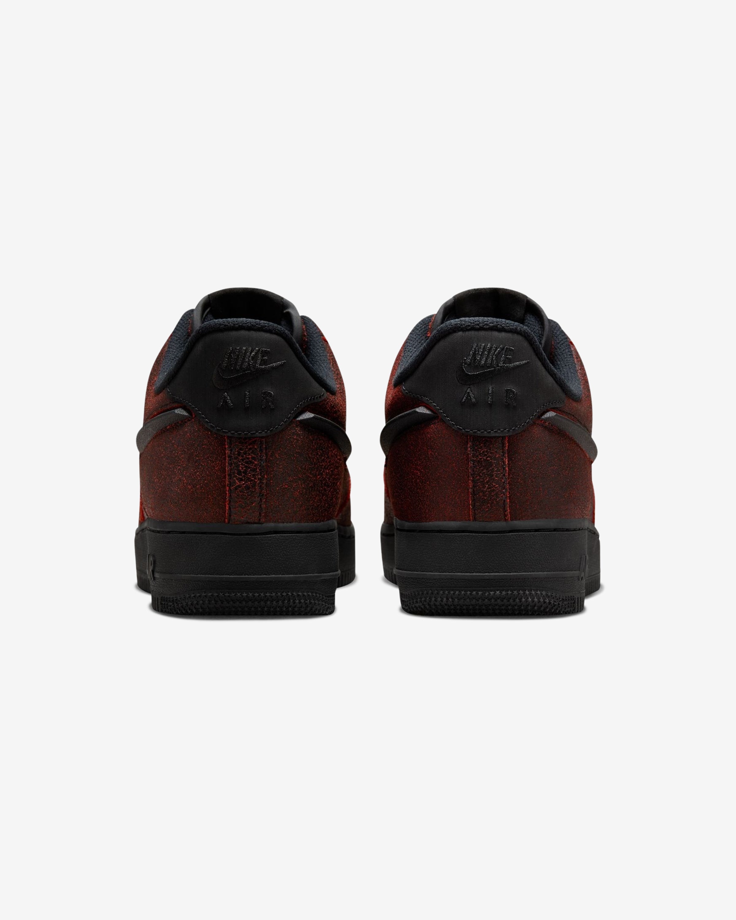 NIKE AIR FORCE 1 RETRO HWN - BLACK/ CRIMSON