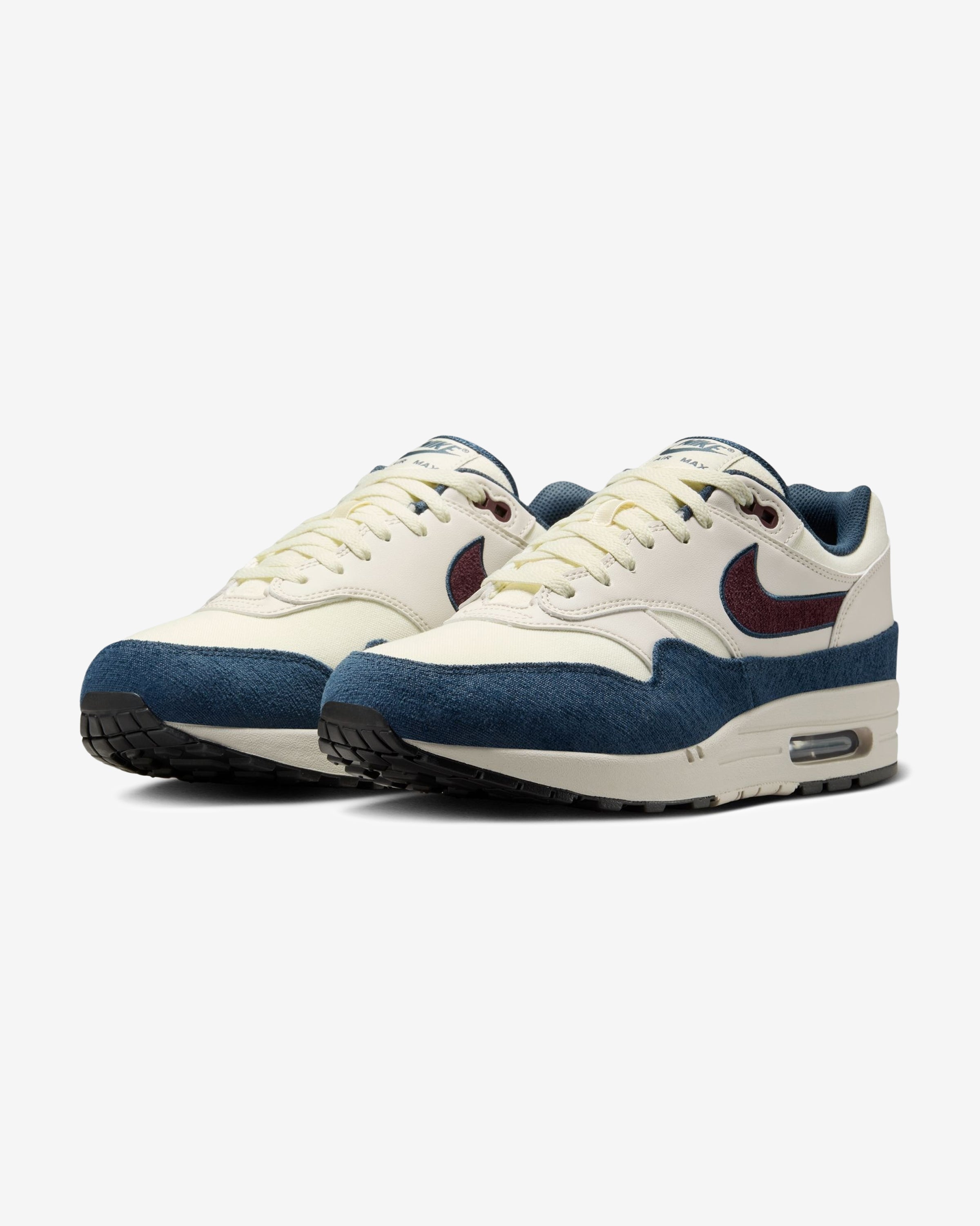 NIKE AIR MAX 1 - COCONUTMILK /BURGUNDYCRUSH/ ARMORYNAVY