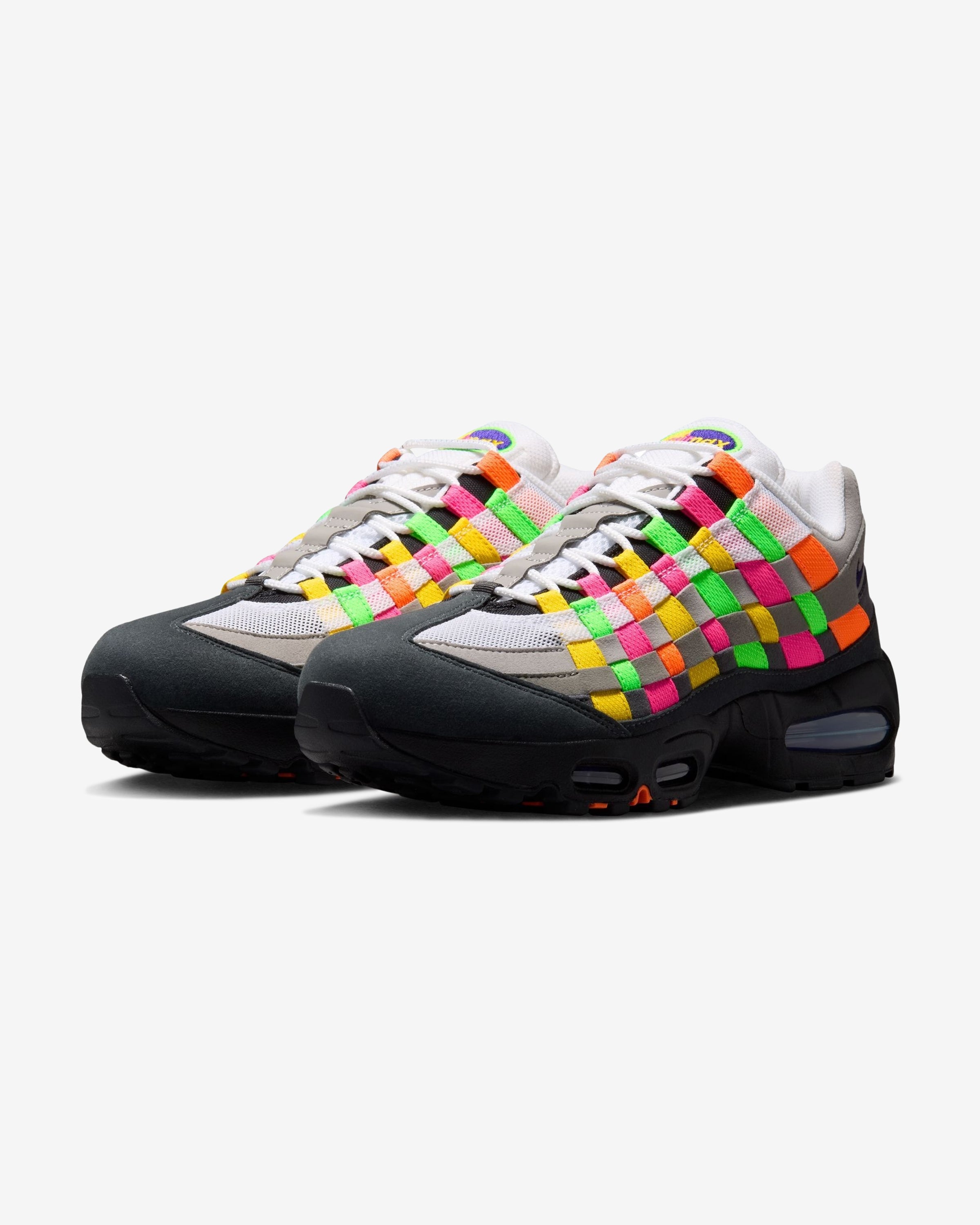 NIKE AIR MAX 95 'BIG BUBBLE' WOVEN - WHITE/ PURPLE DYNASTY