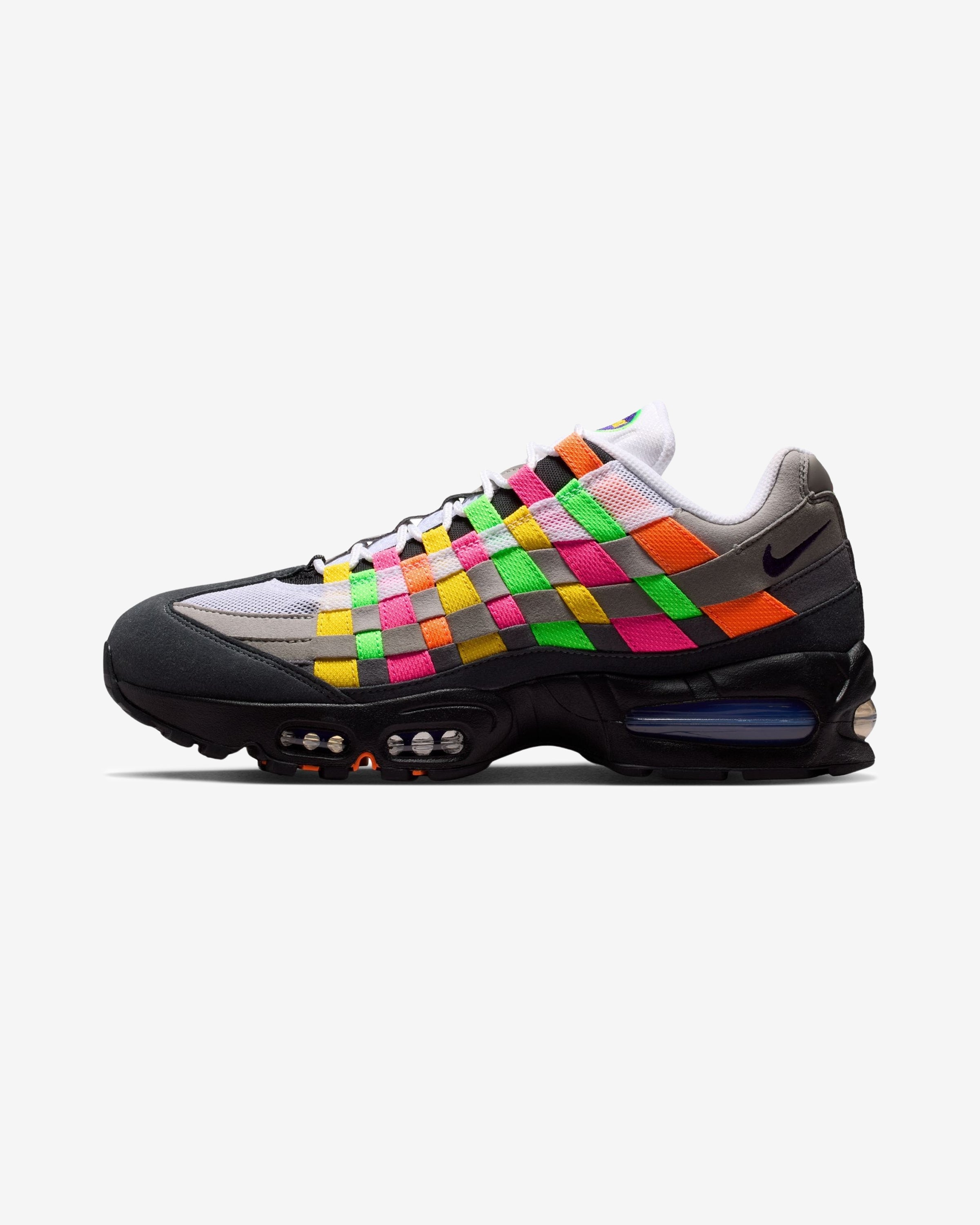 NIKE AIR MAX 95 'BIG BUBBLE' WOVEN - WHITE/ PURPLE DYNASTY