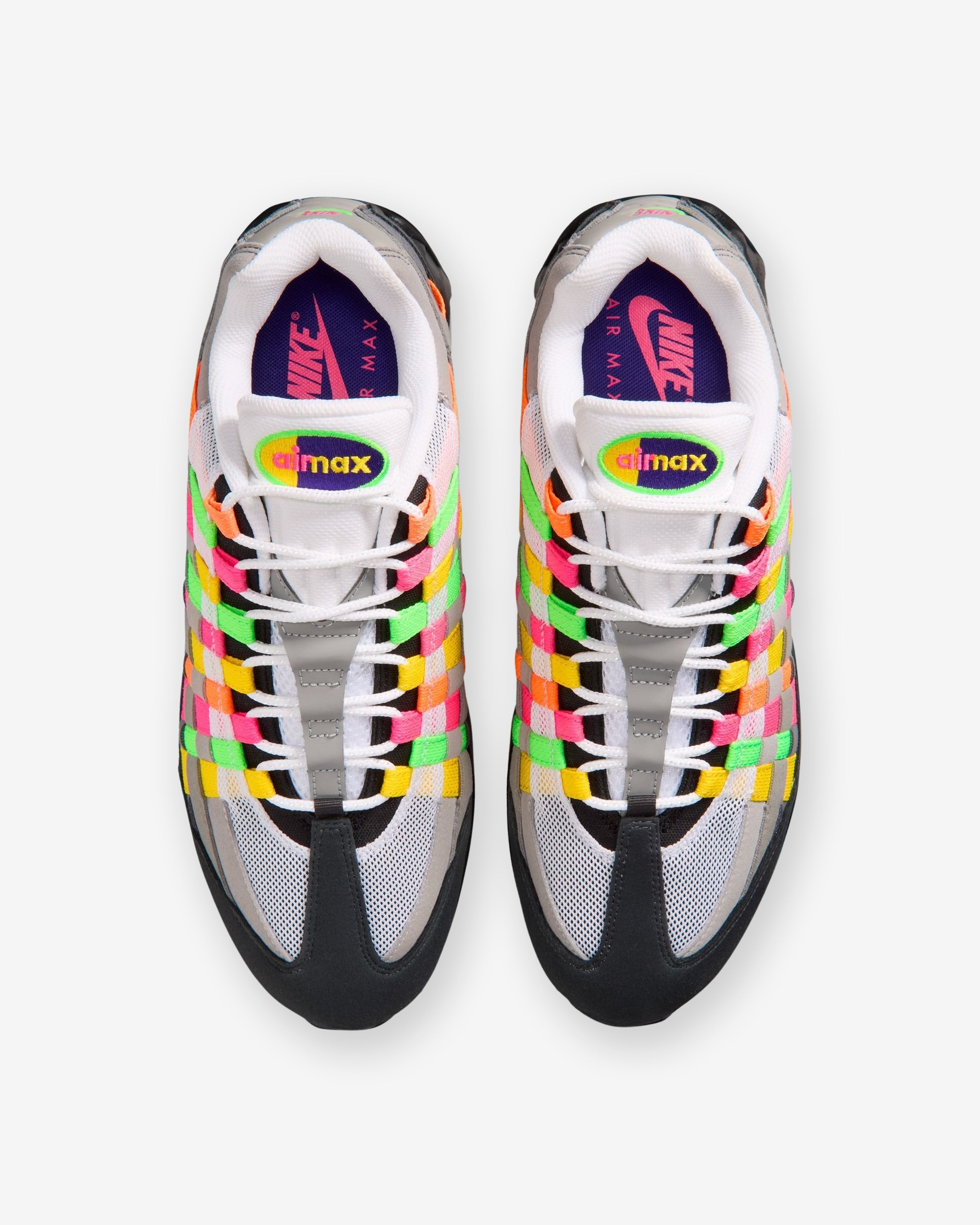 NIKE AIR MAX 95 'BIG BUBBLE' WOVEN - WHITE/ PURPLE DYNASTY