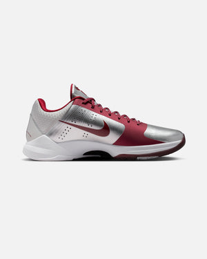 NIKE KOBE V PROTRO - METALLICSILVER/ TEAMRED/ WHITE – Undefeated