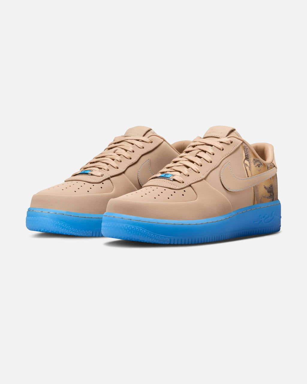 NIKE X KOBE BRYANT AIR FORCE 1 LOW - LINEN/ BLUE - NIKE X KOBE BRYANT AIR FORCE 1 LOW - LINEN/ BLUE