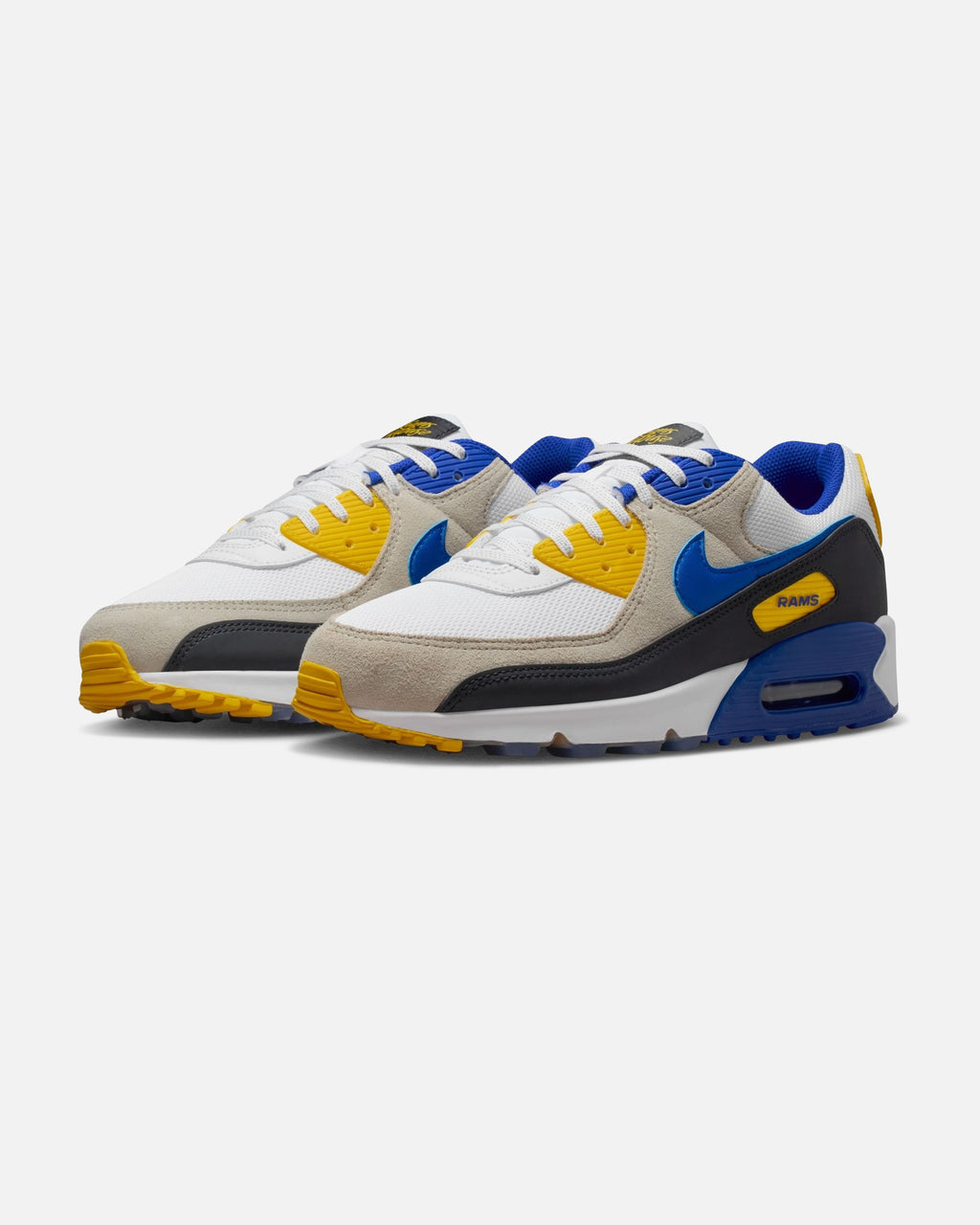NIKE X LA RAMS AIR MAX 90 - WHITE/ HYPERROYAL - NIKE X LA RAMS AIR MAX 90 - WHITE/ HYPERROYAL