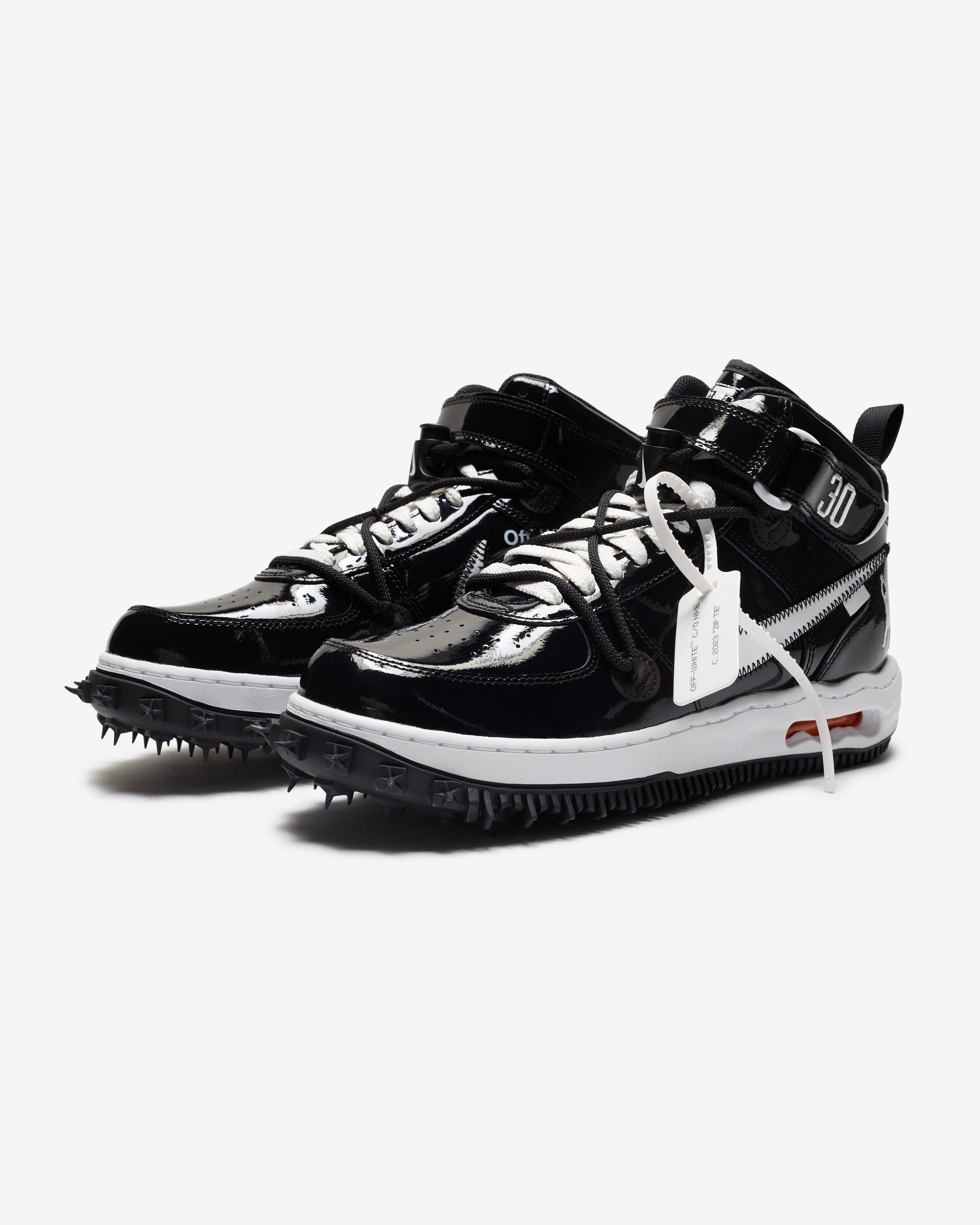 NIKE X OFF-WHITE AIR FORCE 1 MID - BLACK/ WHITE – Undefeated