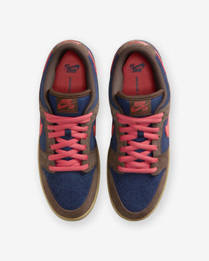タグ付き美品/ Nike DUNK LOW PRO ネイビー/ブラウン 24.5 NIKE SB DUNK LOW PRO - BAROQUE BROWN/ ADOBE/ MIDNIGHT NAVY