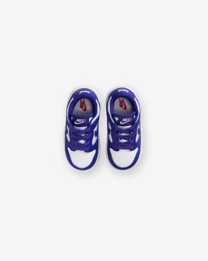 NIKE TD DUNK LOW - WHITE/ CONCORD/ UNIVERSITYRED