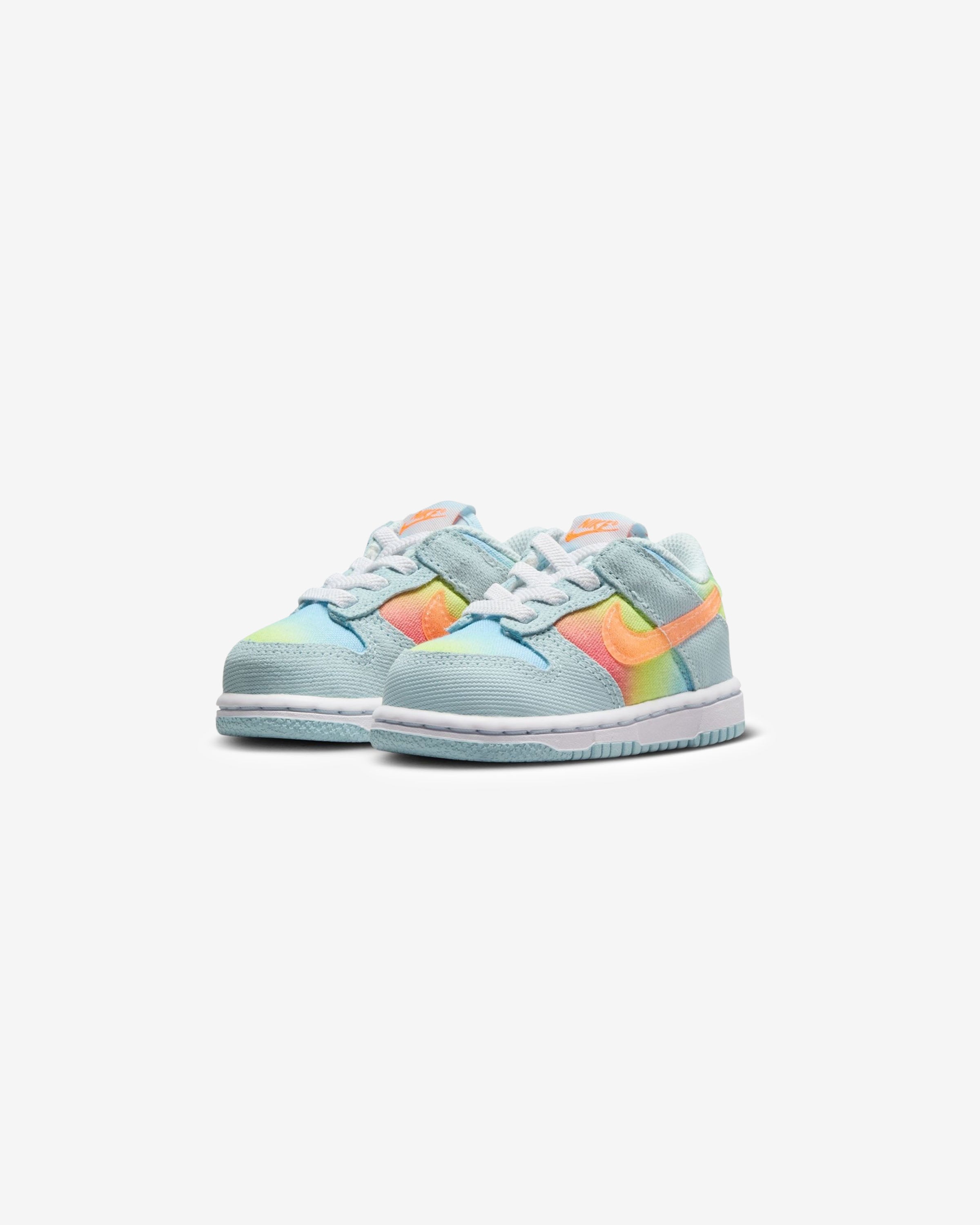 NIKE TD DUNK LOW - GLACIERBLUE/ TOTALORANGE/ LTLEMONTWIST