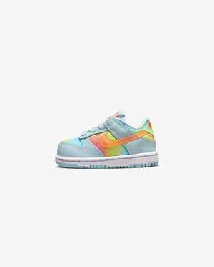 NIKE TD DUNK LOW - GLACIERBLUE/ TOTALORANGE/ LTLEMONTWIST