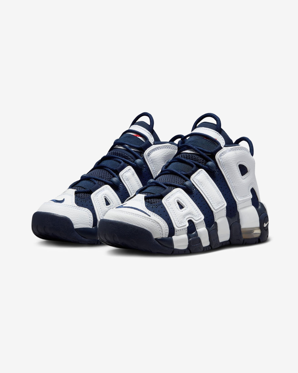 NIKE GS AIR UPTEMPO - WHITE/ MIDNIGHTNAVY - NIKE GS AIR UPTEMPO - WHITE/ MIDNIGHTNAVY