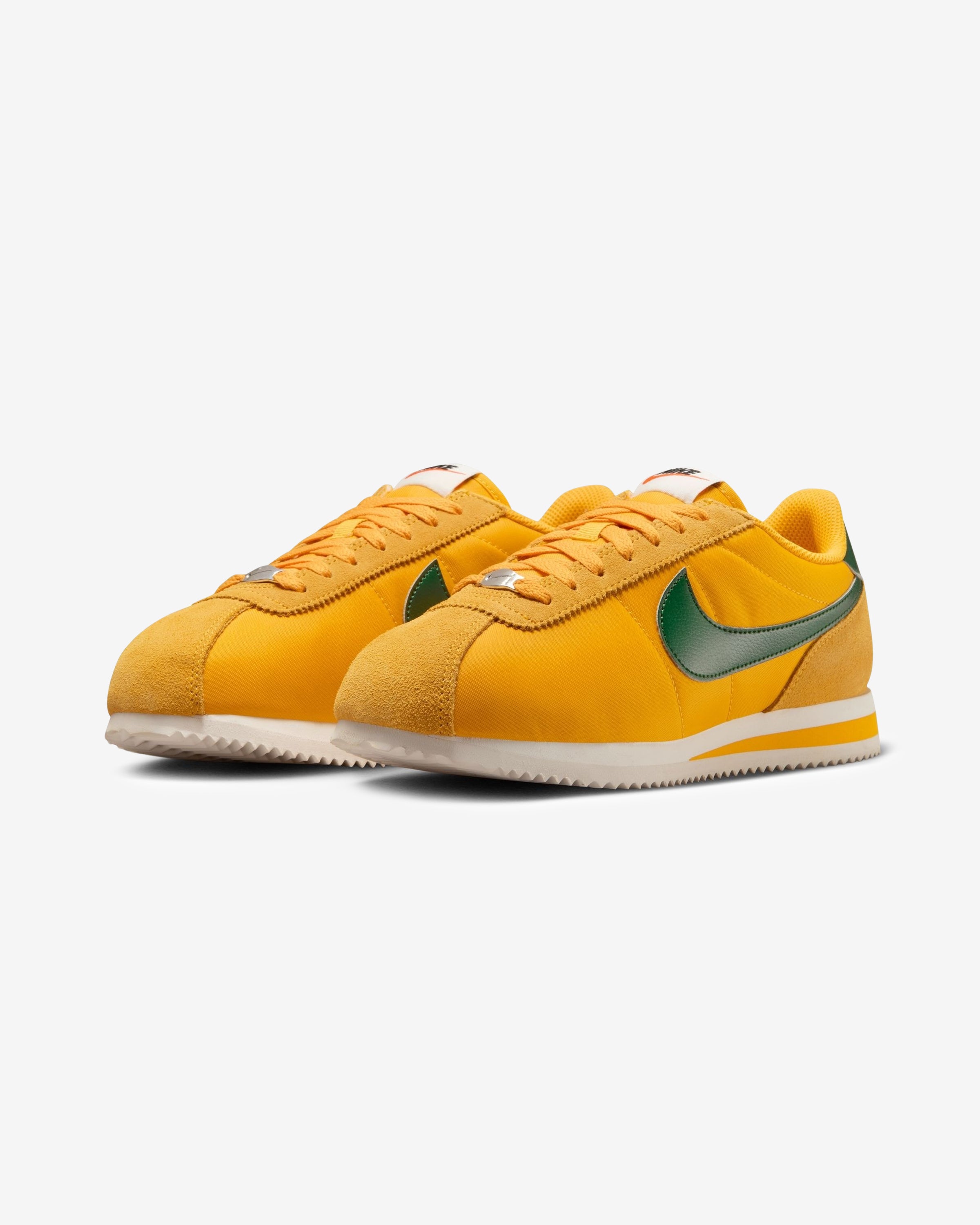 NIKE WOMEN'S CORTEZ TEXTILE - YELLOWOCHRE/ GORGEGREEN