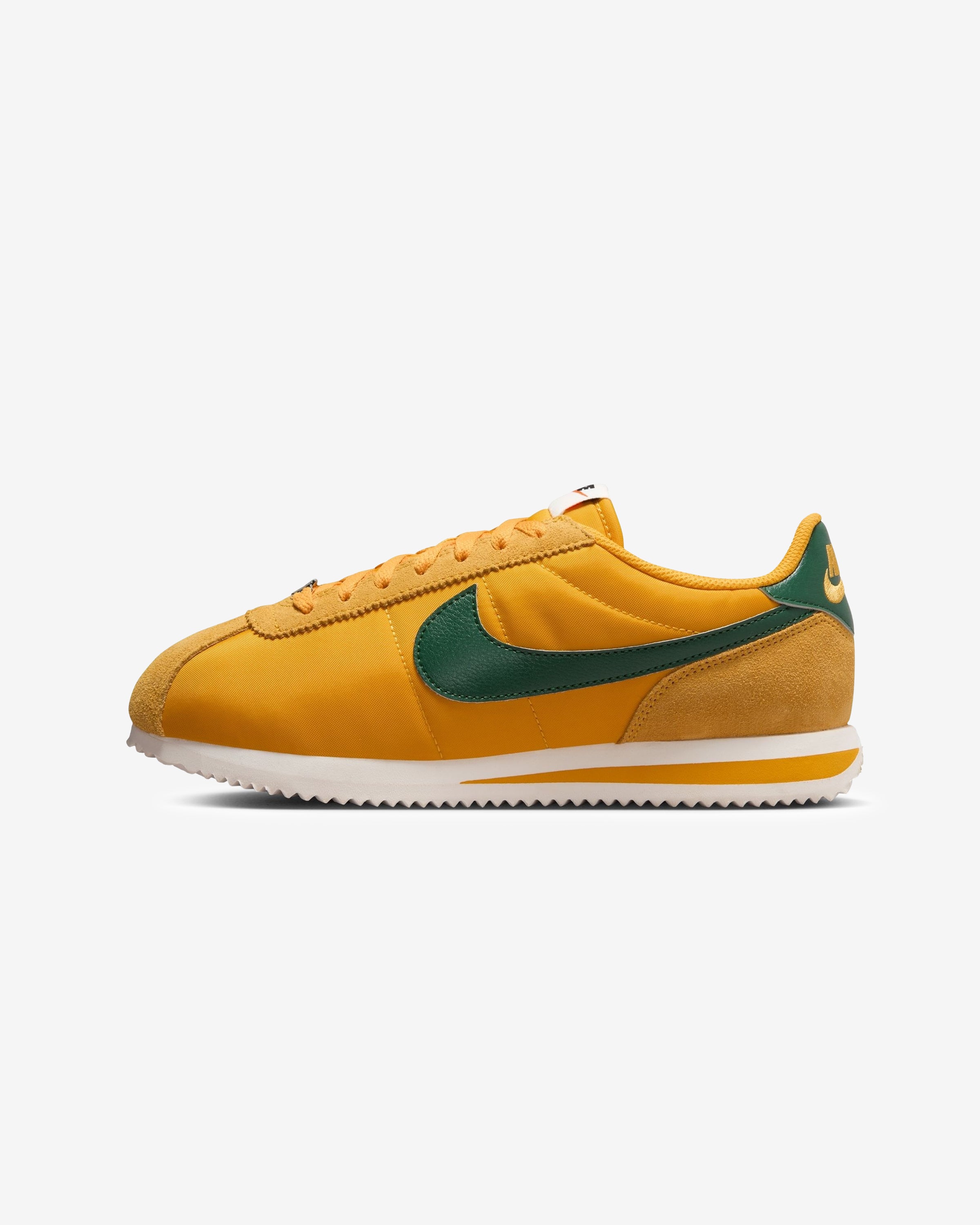 NIKE WOMEN'S CORTEZ TEXTILE - YELLOWOCHRE/ GORGEGREEN