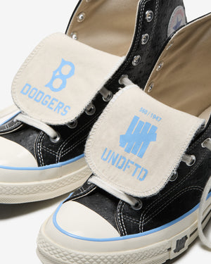 UNDEFEATED X CONVERSE X BK DODGERS CHUCK 70 HI - BLACK/ EGRET