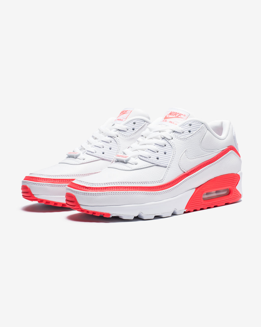NIKE X UNDEFEATED AIR MAX 90 - WHITE/SOLARRED