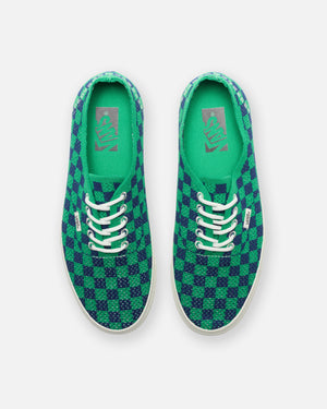 VANS PREMIUM AUTHENTIC 44 'PUNK KNIT' - GREEN/ NAVY – Undefeated VANS PREMIUM AUTHENTIC 44 'PUNK KNIT' - GREEN/ NAVY – Undefeated