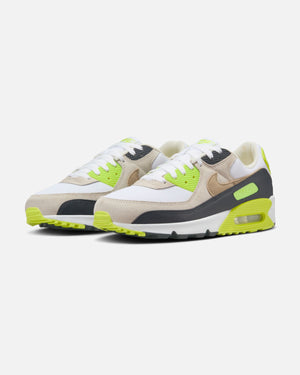 NIKE AIR MAX 90 - WHITE/ KHAKI/ CYBER/ DKSMOKEGREY