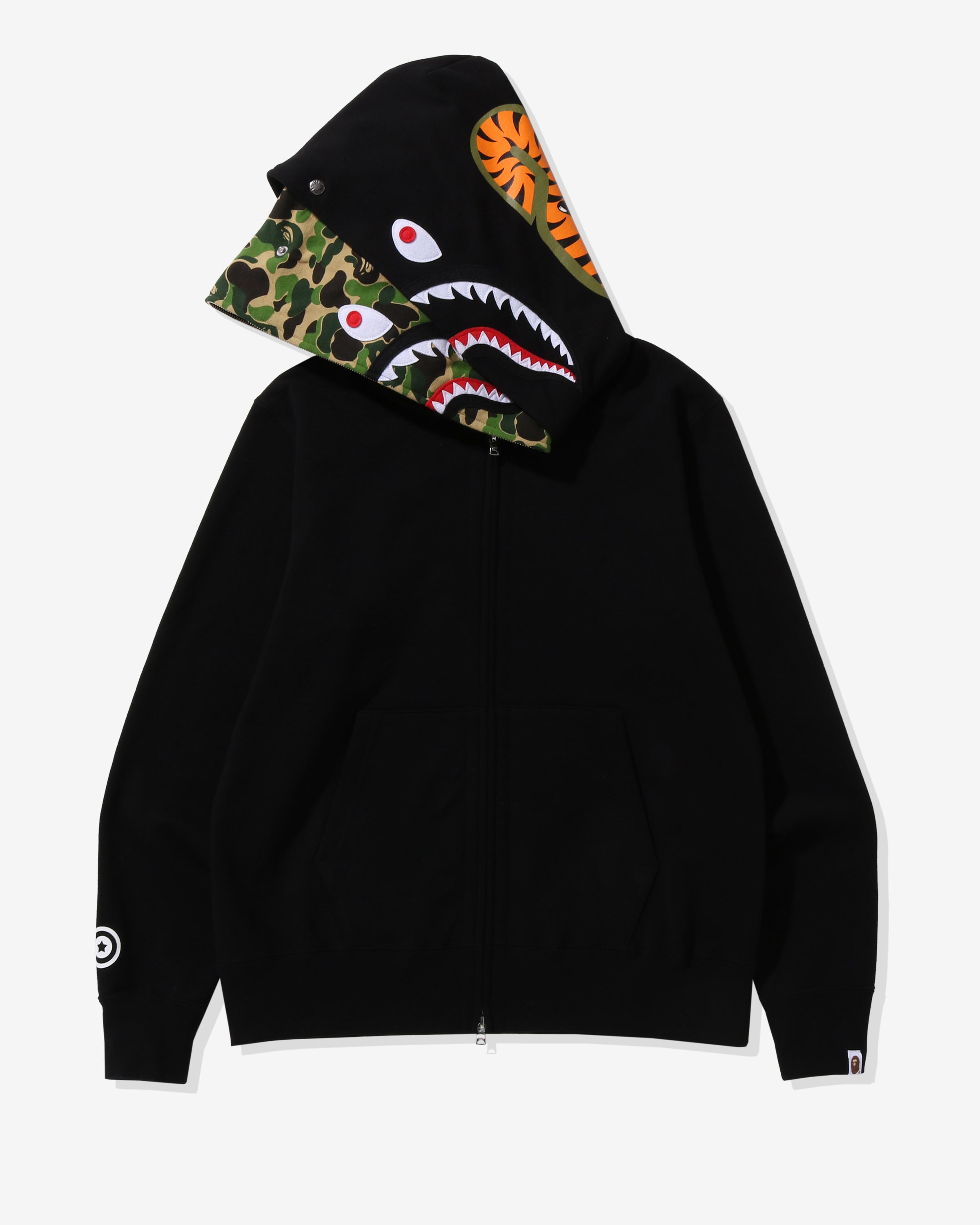 BAPE ABC CAMO SHARK WIDE FIT FULL ZIP DOUBLE - BLACK – Undefeated