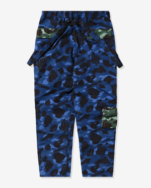 BAPE X UNDEFEATED MULTI POUCH POCKET PANTS - NAVY