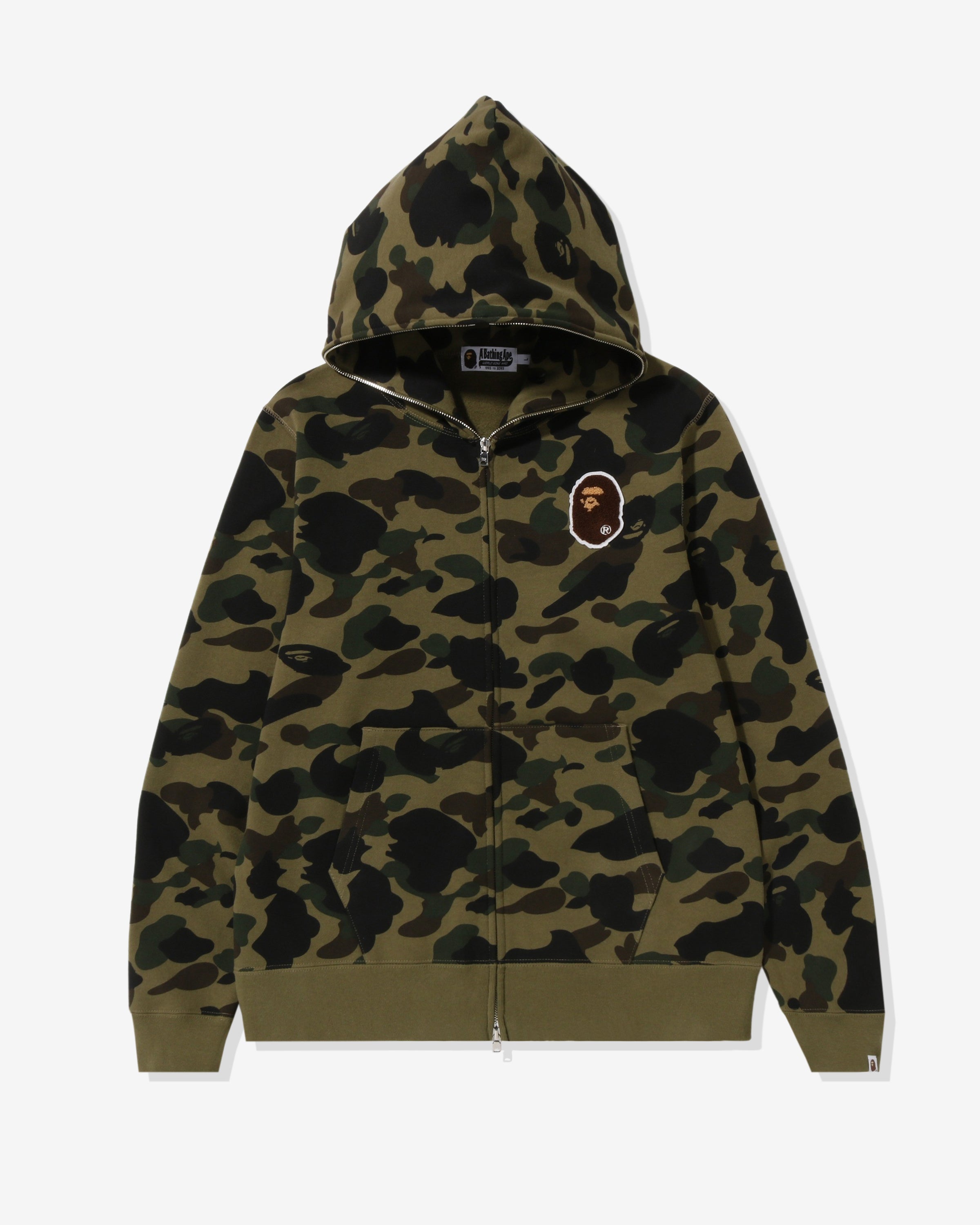 BAPE 1ST CAMO APE HEAD PATCHED FULL ZIP HOODIE – Undefeated