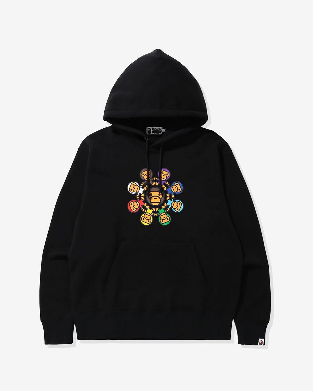 BAPE MILO CIRCLE RELAXED PULLOVER HOODIE - BLACK
