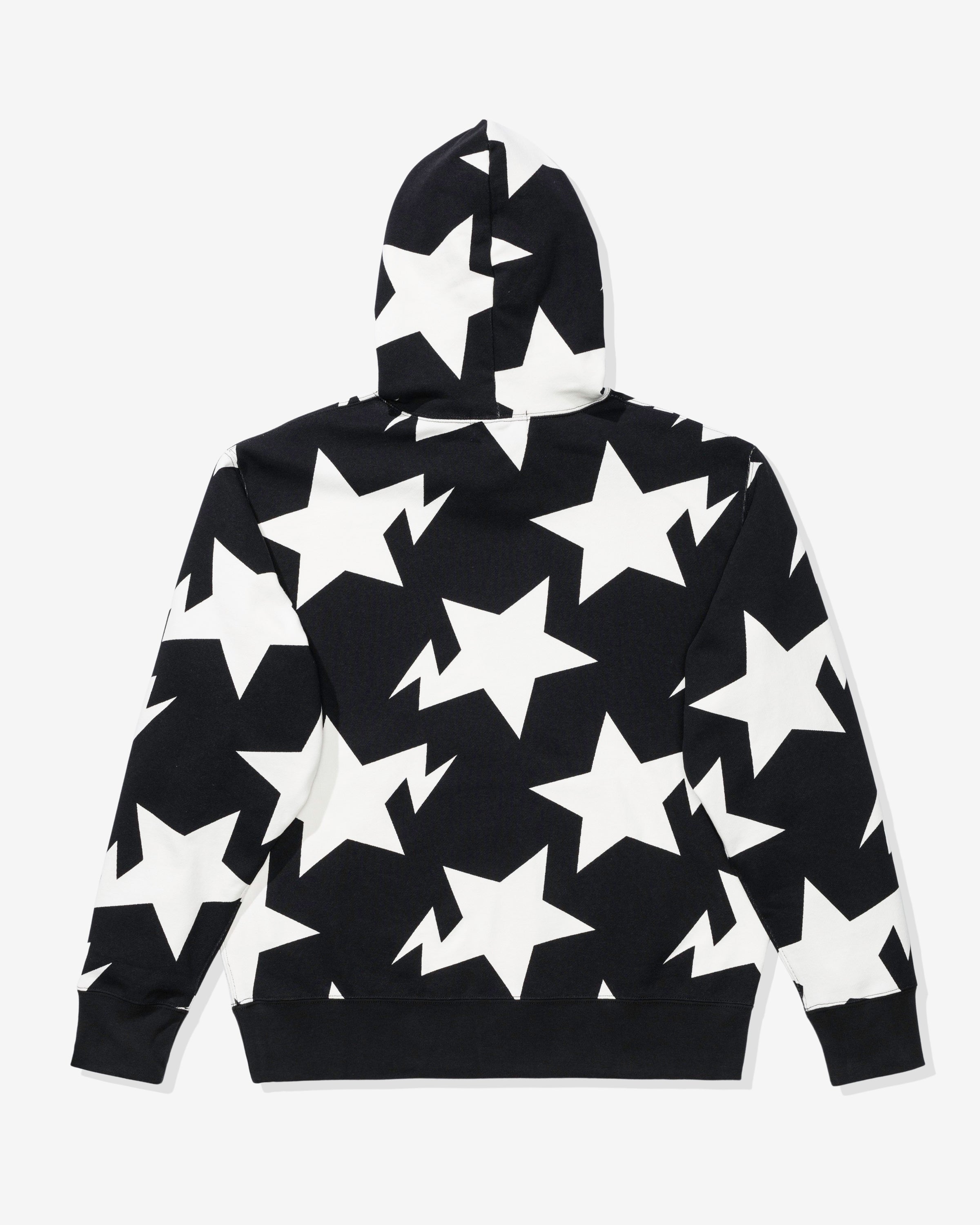 BAPE RELAXED STA PATTERN PULLOVER HOODIE - BLACK
