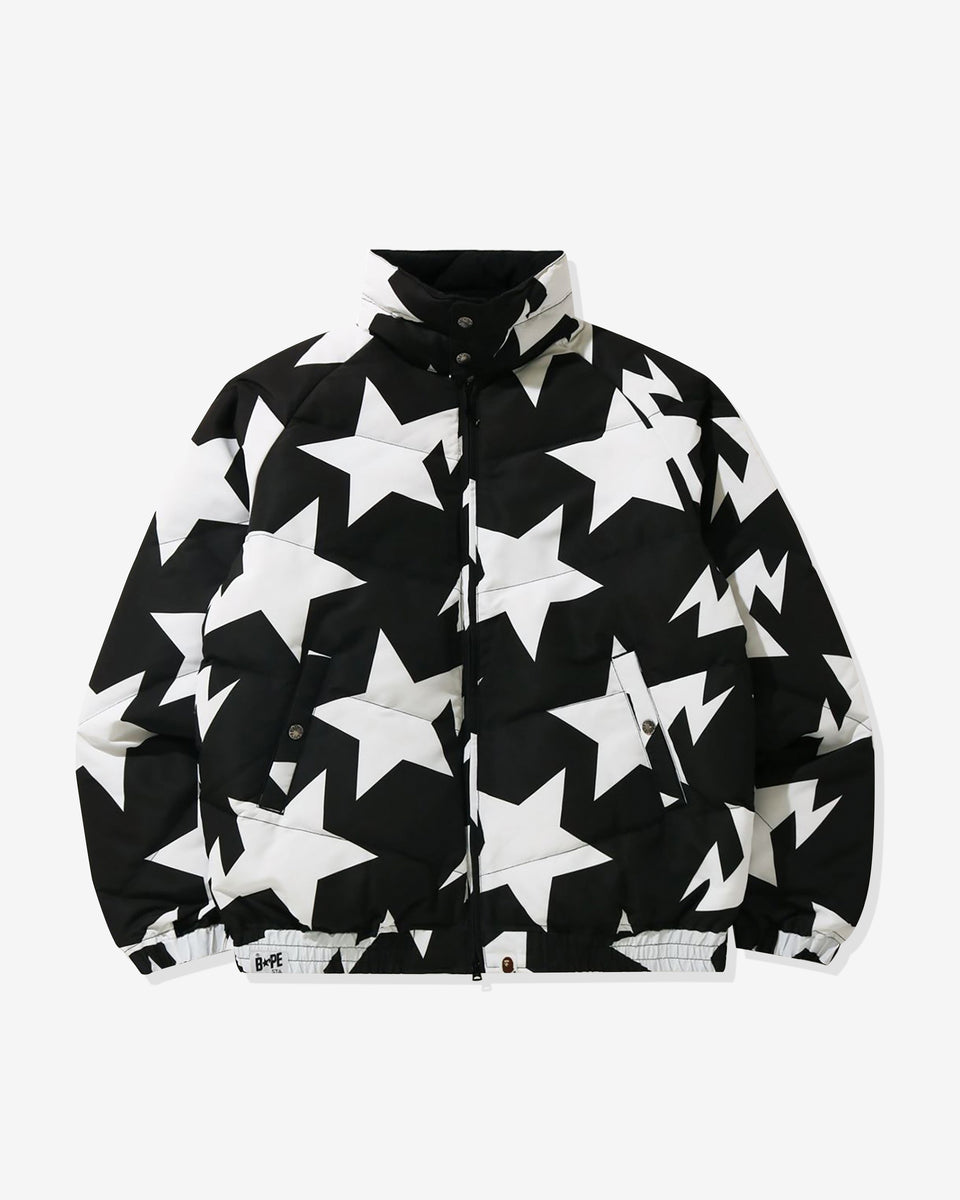 BAPE STA PATTERN DOWN JACKET - BLACK – Undefeated