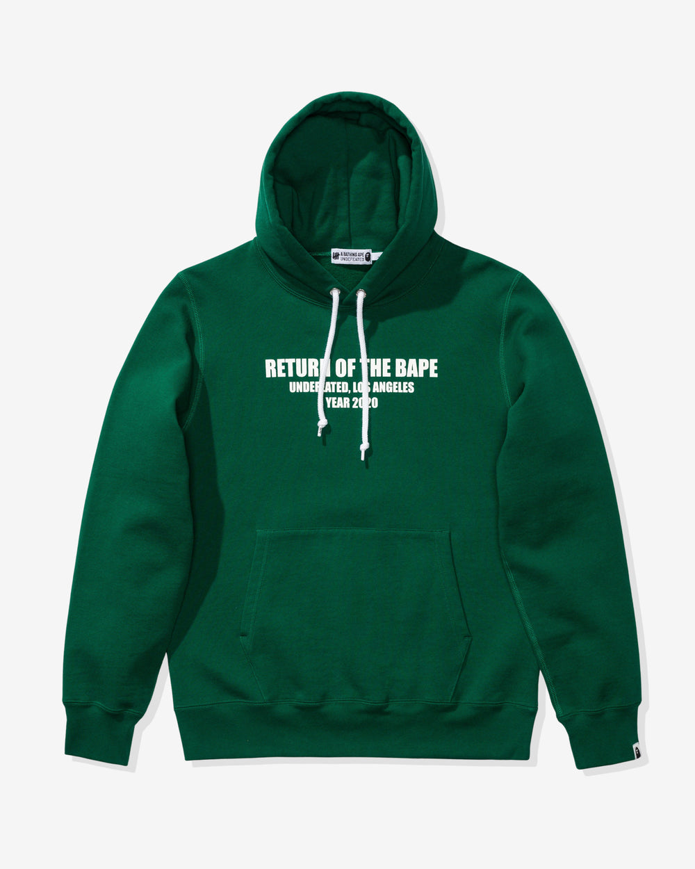 BAPE X UNDEFEATED PULLOVER HOODIE - GREEN / S