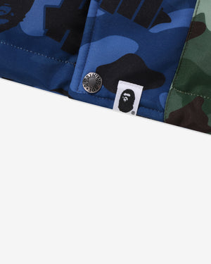 BAPE x Undefeated Color Camo Flannel Jacket Navy