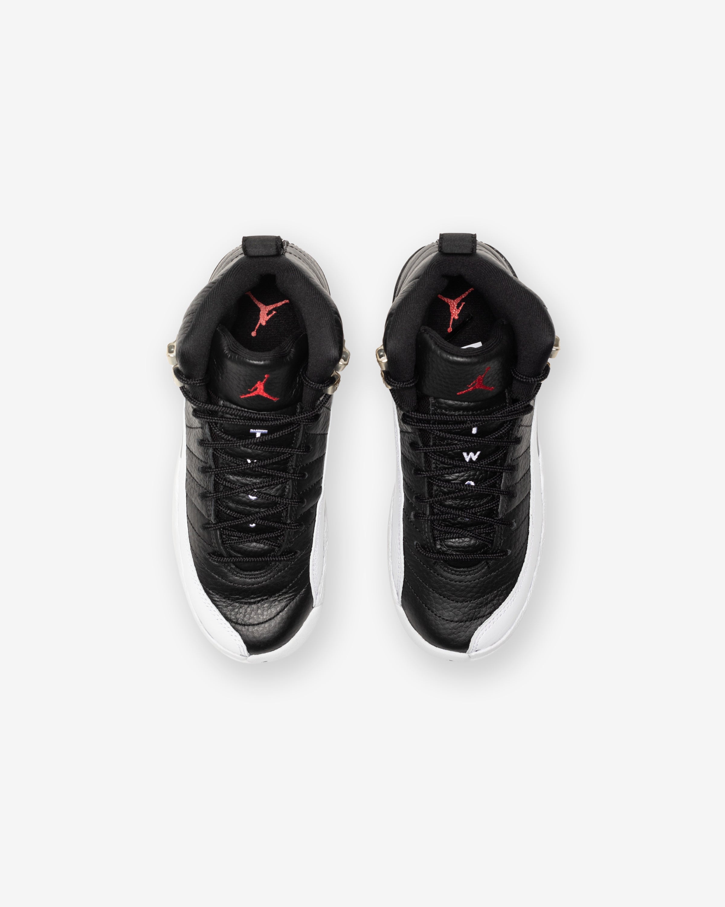 JORDAN GS AJ 12 RETRO - BLACK/ VARSITYRED/ WHITE â Undefeated