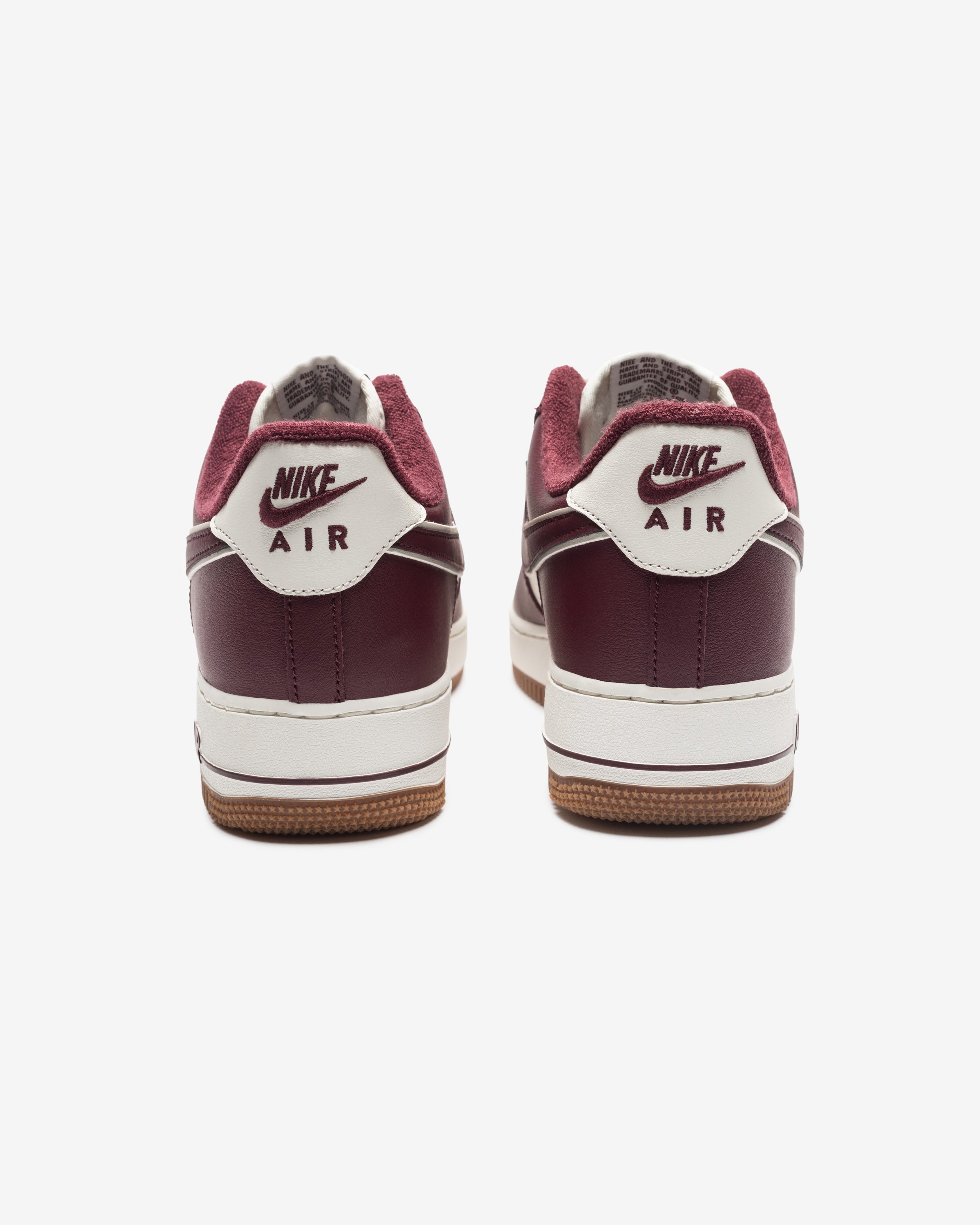 NIKE AIR FORCE 1 '07 LV8 - SAIL/ NIGHTMAROON/ GUMBROWN – Undefeated