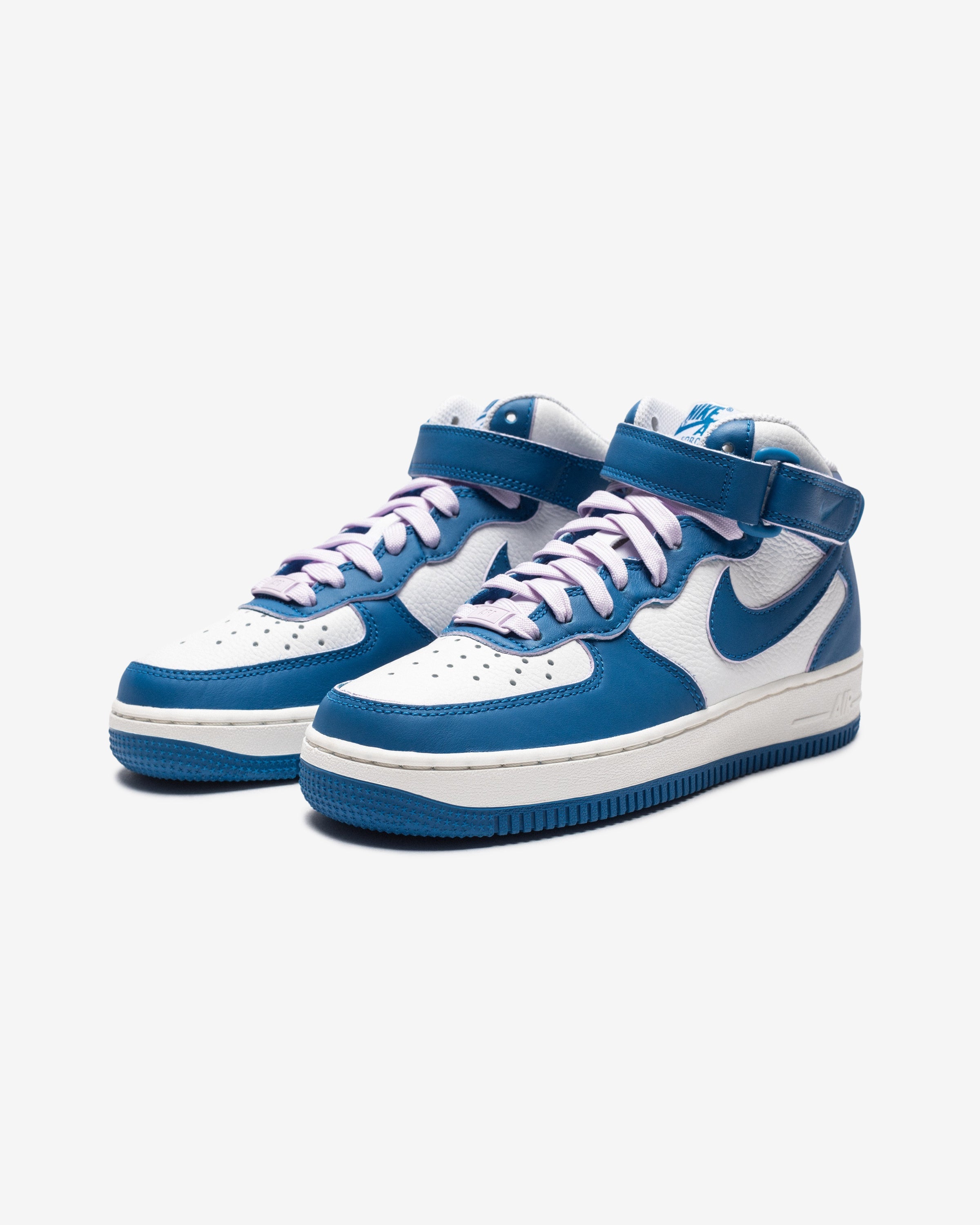 NIKE WOMEN'S AIR FORCE 1 '07 MID - WHITE/ MILITARYBLUE/ SAIL â Undefeated